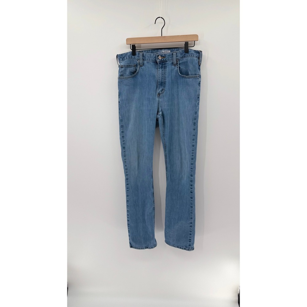 Carhartt Relaxed Fit Jeans 34x34 Light Wash Denim Good Condition - Picture 2 of 9